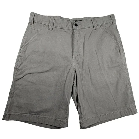 Carhartt Mens BS2514-M Rugged Flex Relaxed Fit Canvas Work Shorts Tan Khaki 36 - Picture 2 of 11